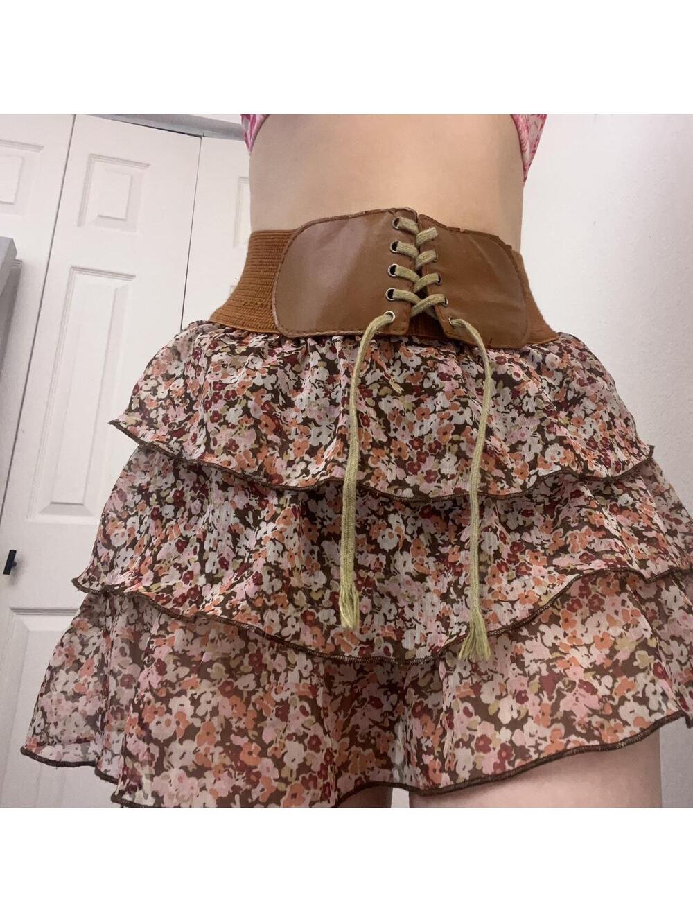 boho ruffle skirt